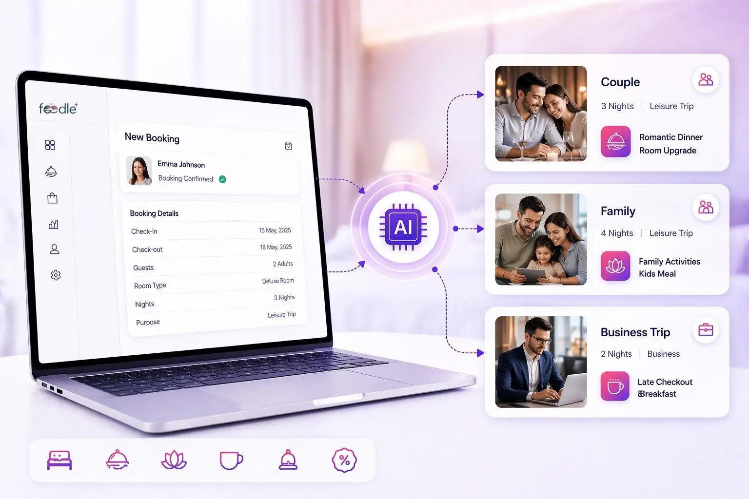 AI-powered personalized guest offers to increase hotel revenue and guest satisfaction