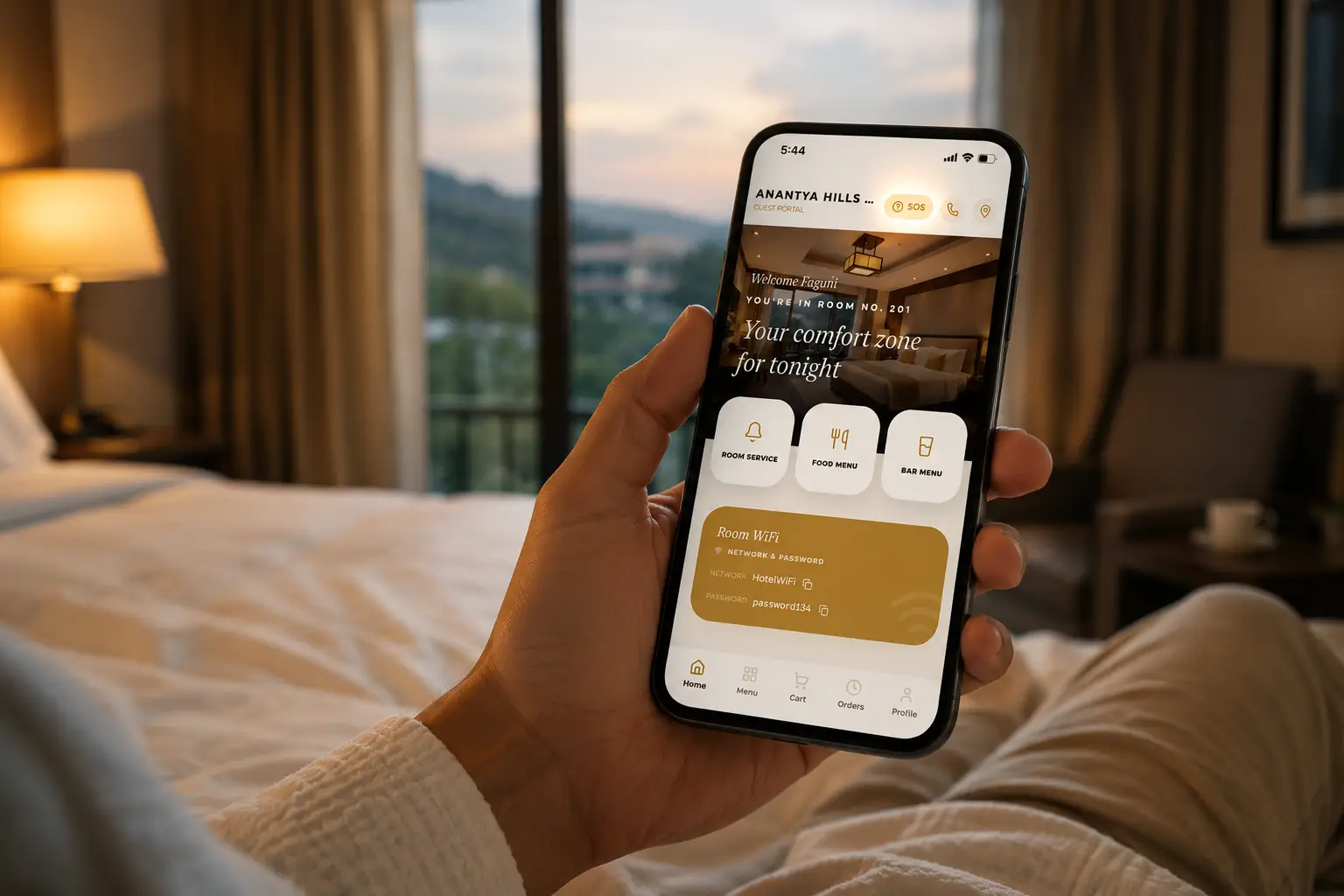 Hotel staff setting up the SOS feature from the management dashboard